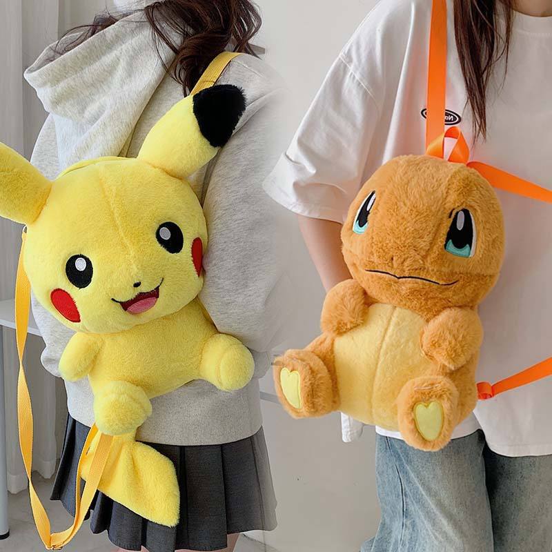 Wholesale 30cm Pikachu Plush Backpack Kawaii Stuffed Animal Plush Kids Plush Backpack
