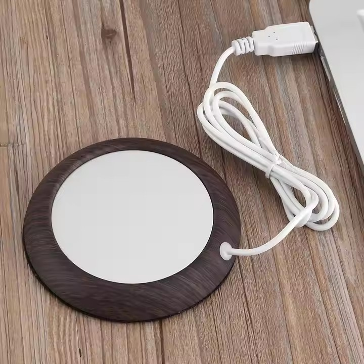 Mini Portable 55 Degree Coffee Warmer USB Heated Beverage Coaster for Office