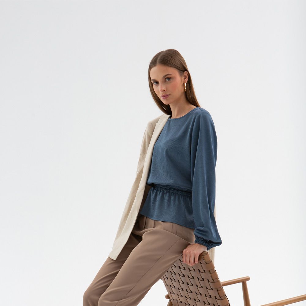 High Quality Women's Summer Office Rayon Shirt Blouse Solid Color Casual 'lazy Style' with Front Logo for Ladies