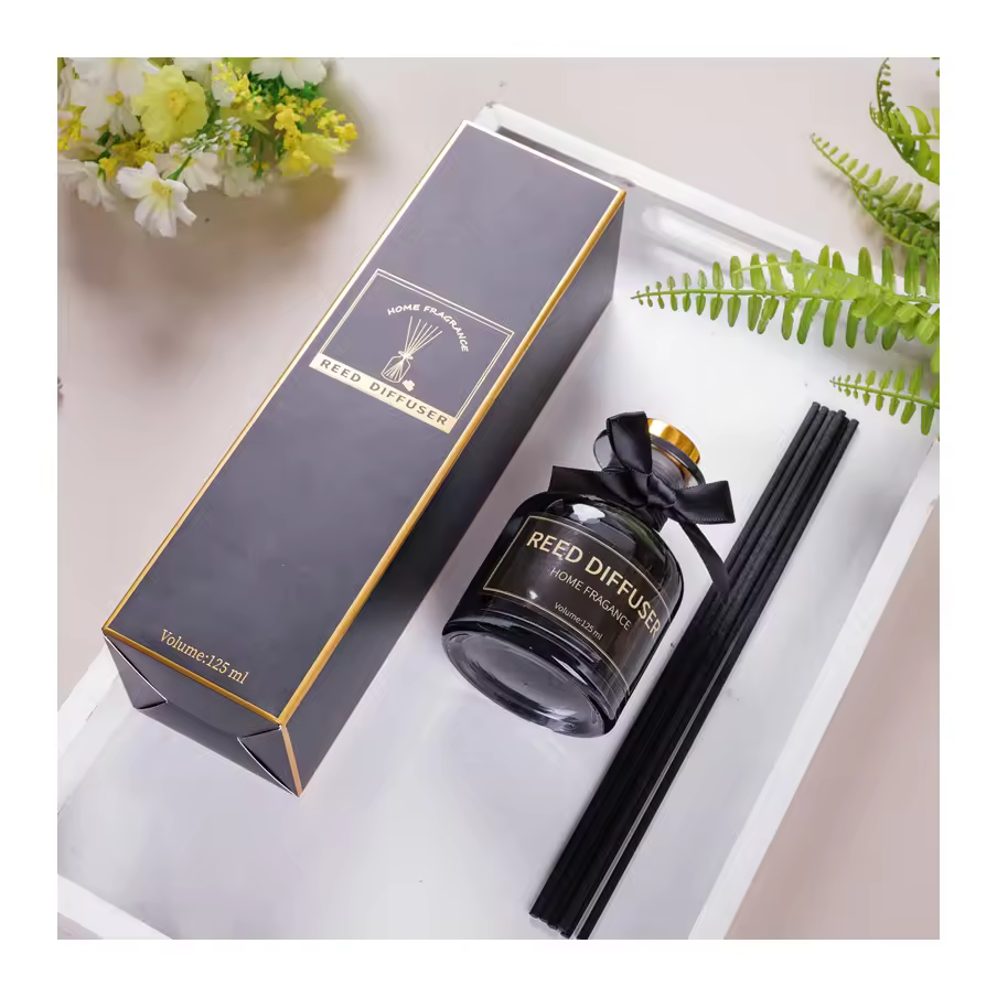 Scents Air Freshener Manufacturer 125ml Reed Diffuser Black Wholesale Custom Diffuser Home Room Air Freshener Home Fragrance