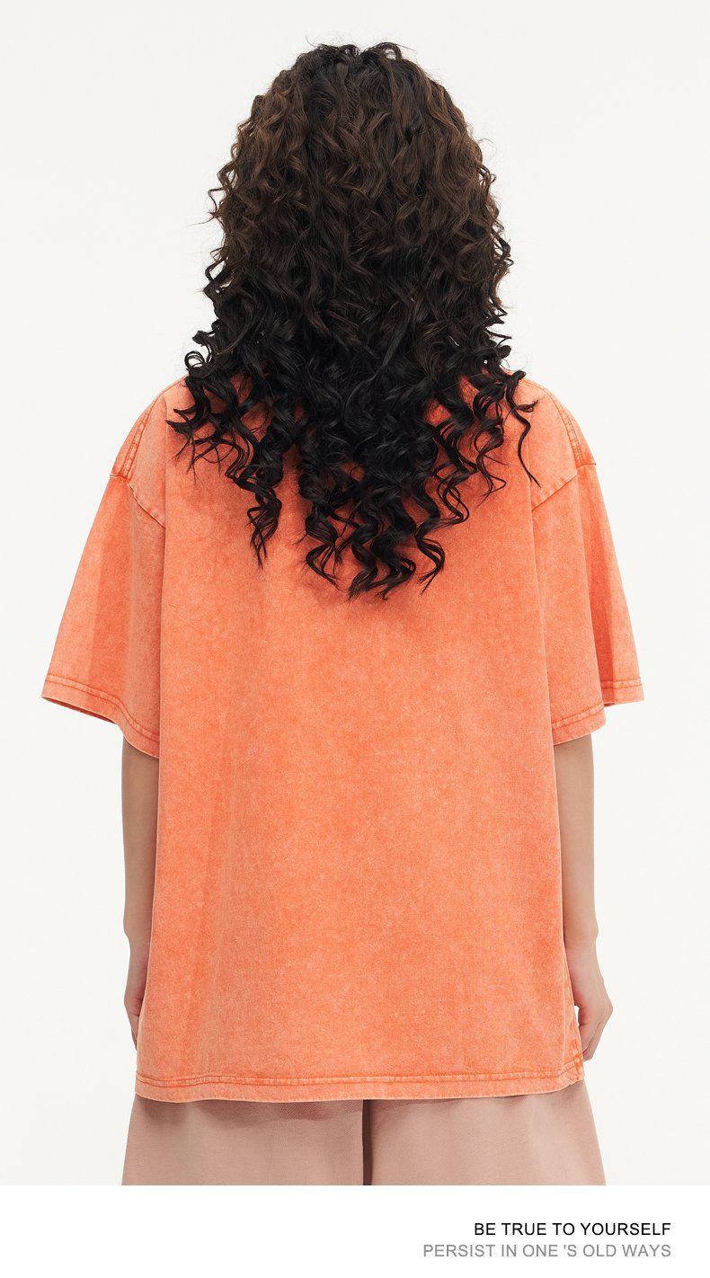 Authentic Water-Washed Vintage T-Shirt, Soft Cotton Made in China, Comfortable for Every Day