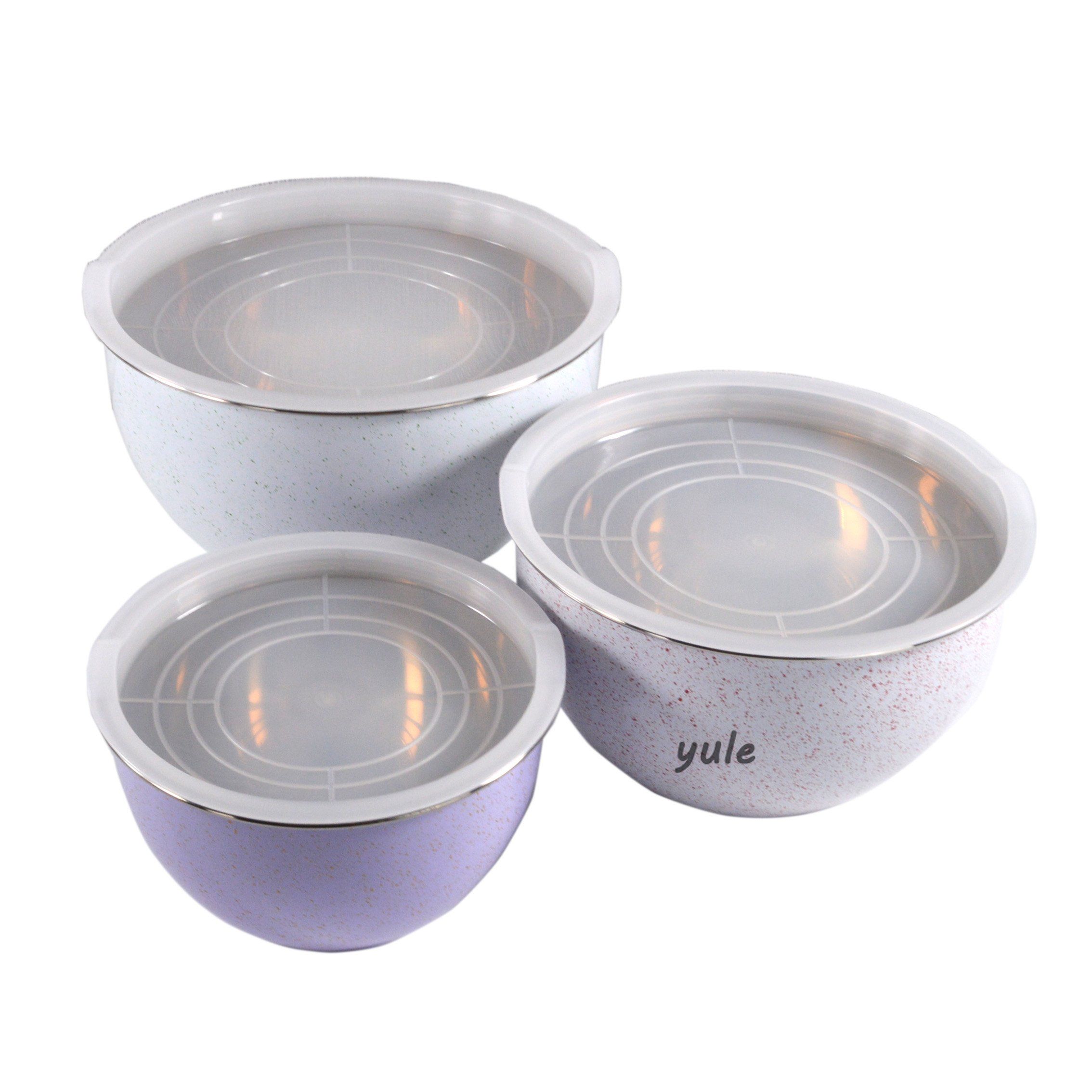 China Supplier Inox Bowl Black Stainless Steel Mixing Bowls with Lids Fruit Salad Containers with Lids Bowl