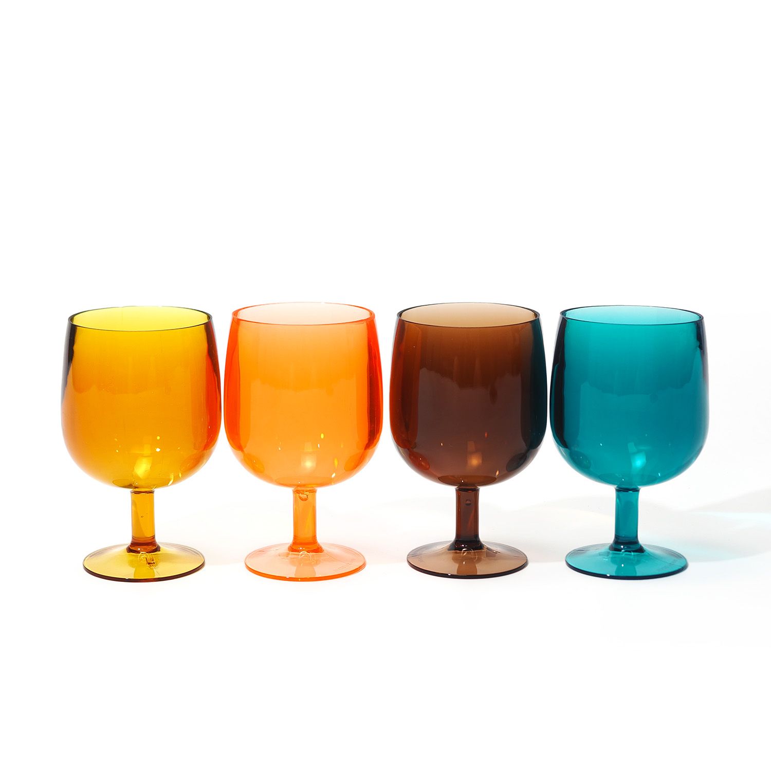 Reusable Colorful Plastic Wine Glass 8oz Stackable Cup