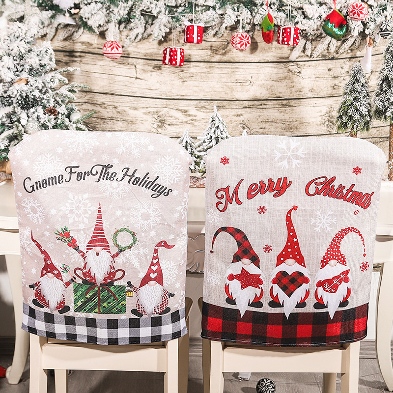 Design Spandex Stretch Printing Style Christmas Design Half Chair Cover for Living Room Party/Home Decoration