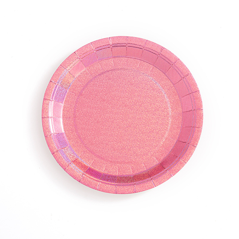 Factory Price Disposable Biodegradable Paper Tray Cup Straw Party Tableware Set