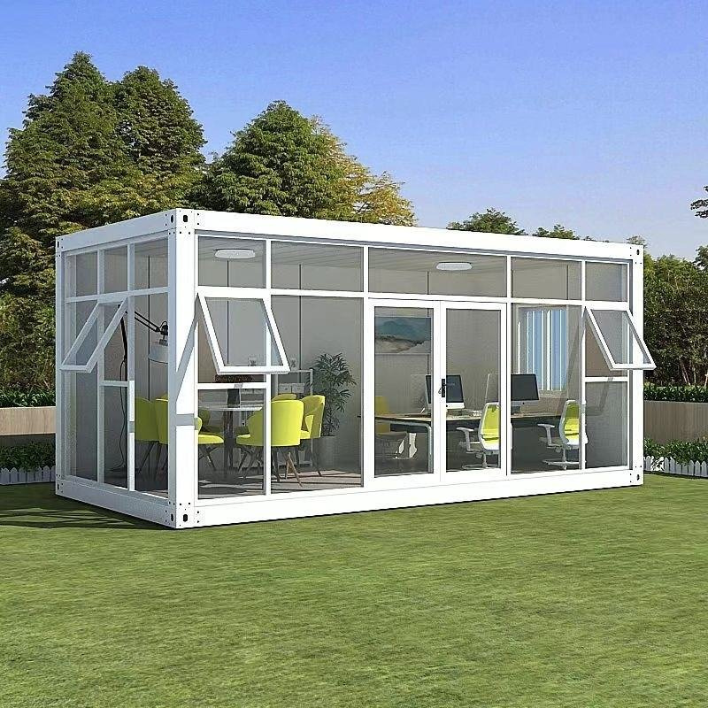 Ready to Ship Popular Casas Prefabricadas Mobile Tiny Home Steel Structure Outdoor Assembled Glass Container House