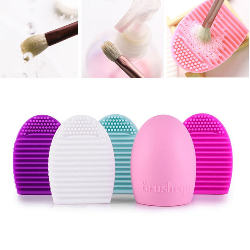 Silicone Makeup Brush Cleaner Pad Make up Washing Brush Gel Cleaning Mat Hand Tool Foundation Makeup Brush Scrubber Board