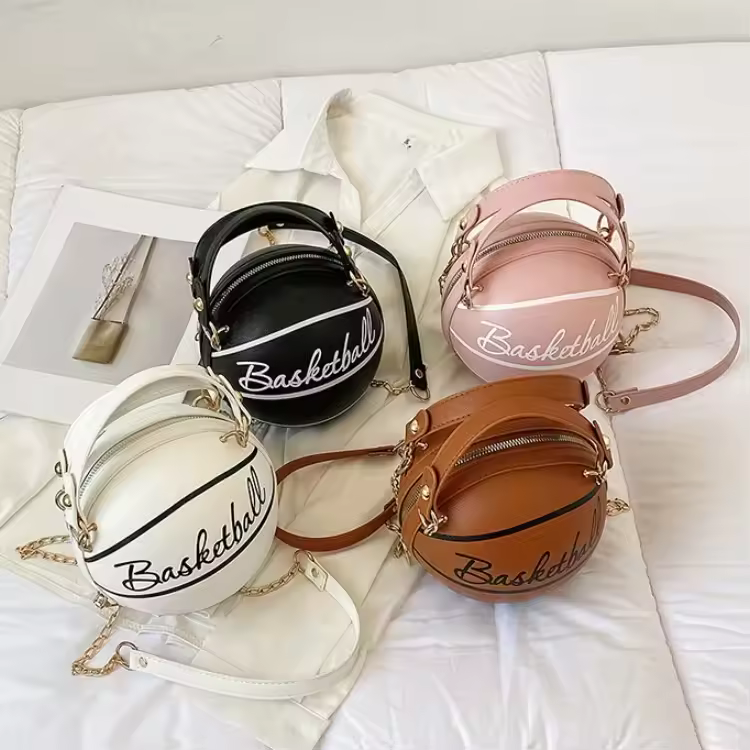 Personalized Round Ball Bag For Women 2025 Autumn And Winter New Chain Shoulder Messenger Basketball Bag Handheld Football Bag