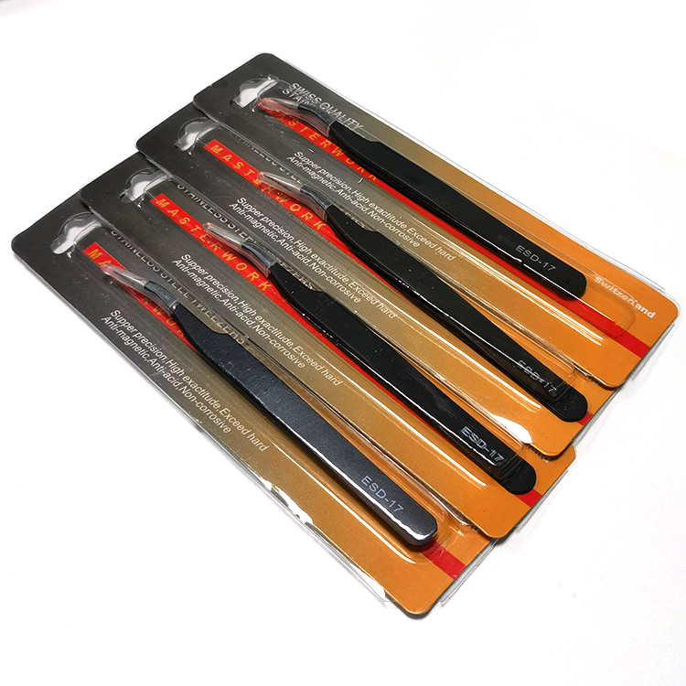 Various Type Reusable Stainless Steel ESD Anti-Static Tweezers