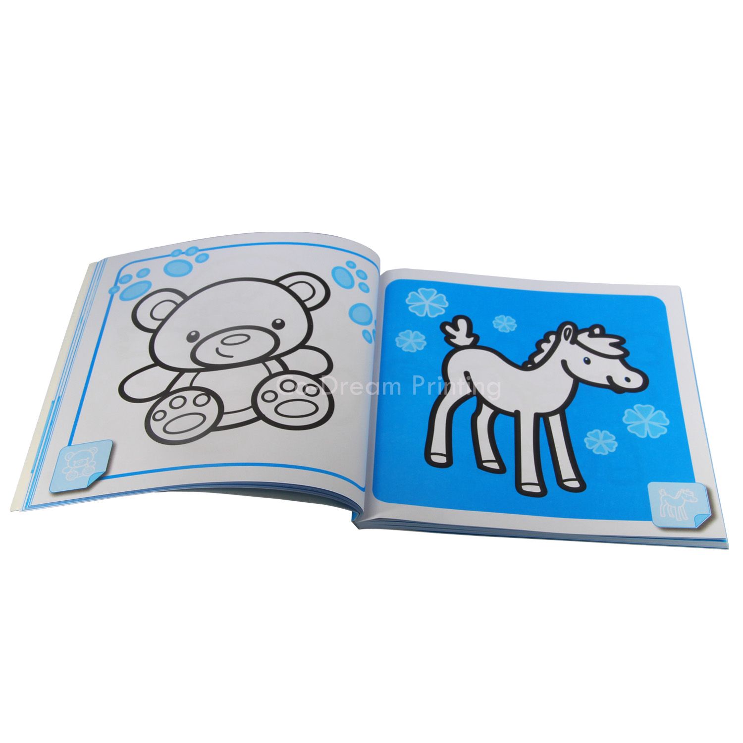 Coloring and Stickers Children Perfect Bound Book