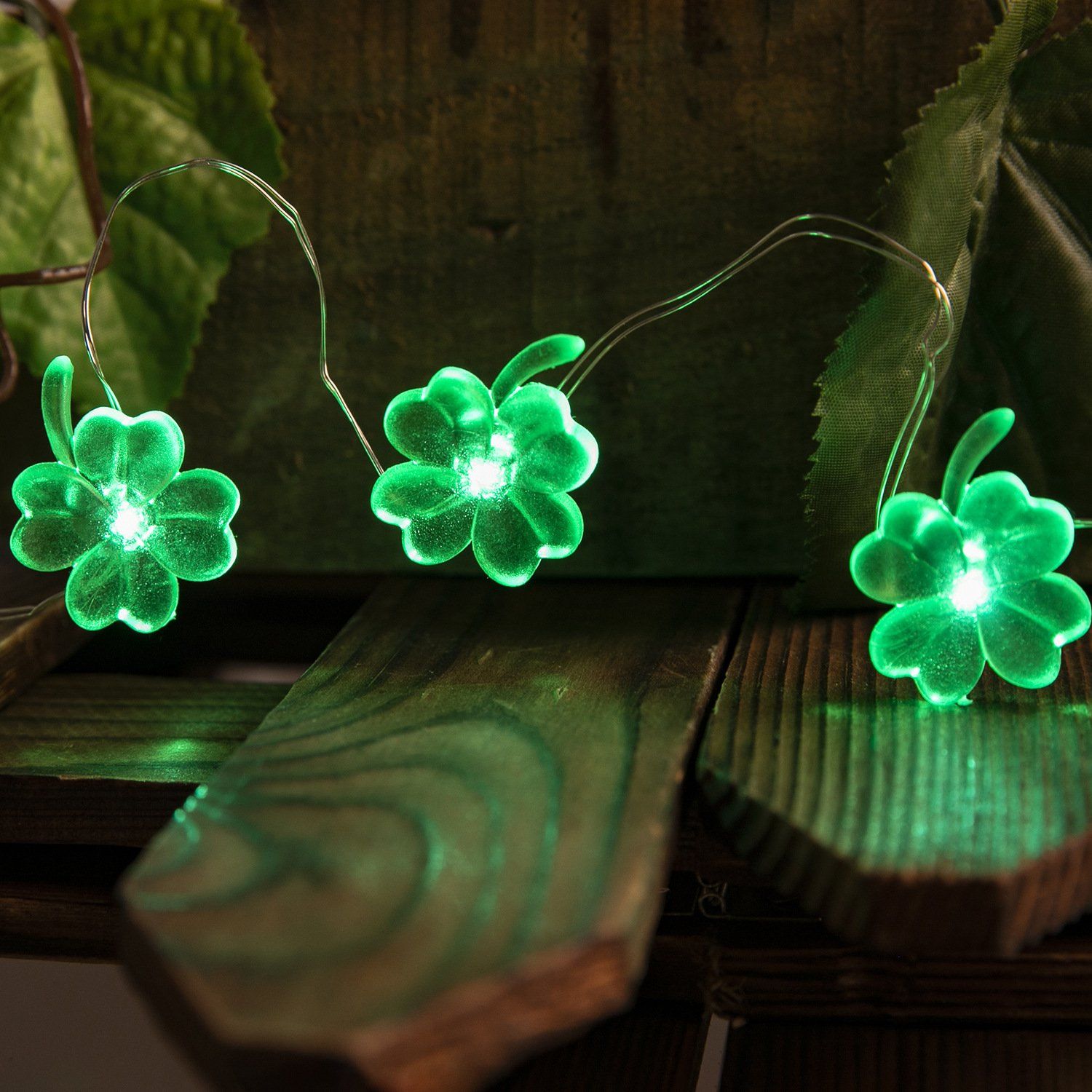 Indoor Flower Battery Operated Christmas Wedding Decorative Four-Leaf Mini Fairy String Light