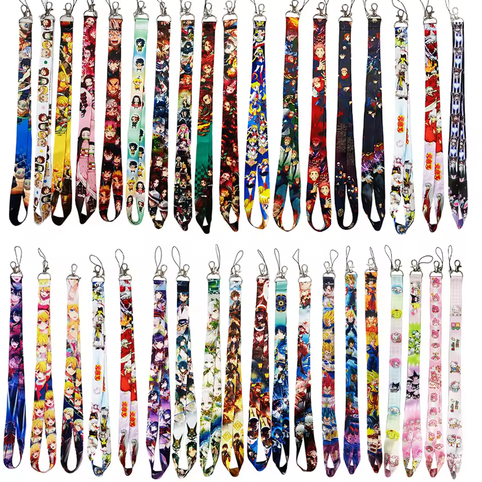 Wholesale Anime Neck Strap Lanyards Cute Keychain Badge Holder For Id Card Pass Hang Rope Jewelry Accessories Wholesale