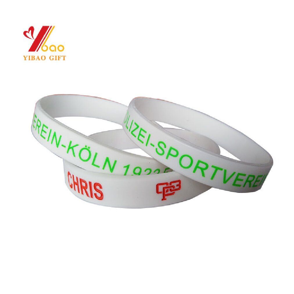 China Factory Manufacturer Rubber Silk Screen Printed Silicone Slap Smart Bracelet