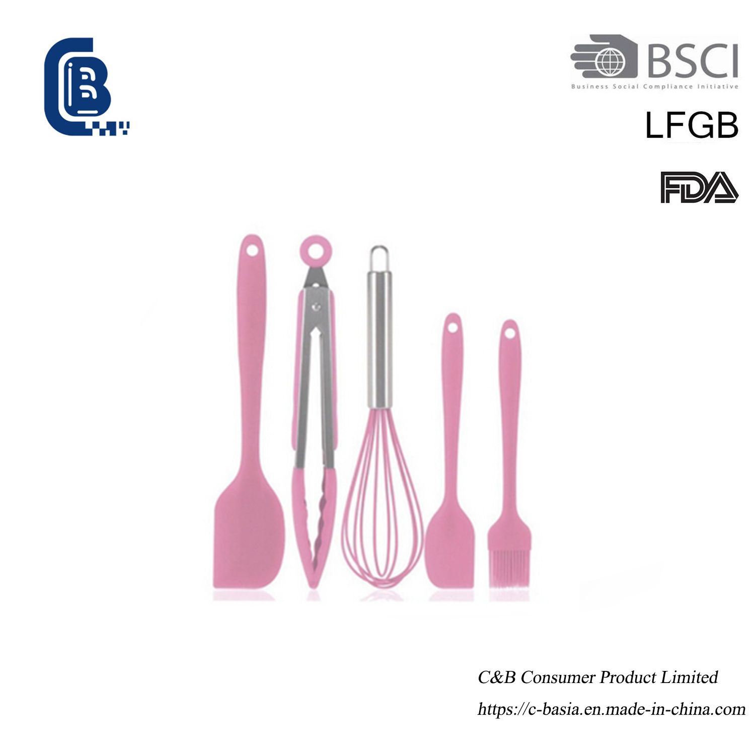 High Quality 5 Food Grade Silicone Bank Set, Baking Tools, Kitchen Utensils