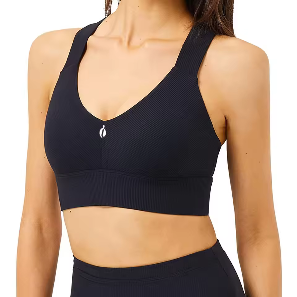 Top Trending Women's Sports Bra Solid Color Plain Fitness Gym Top High Quality Fabric Activewear Wholesale