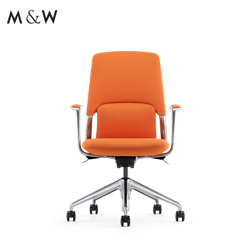 M&W Foshan Manufacturer Modern MID Quality PU Office Visitor Chair