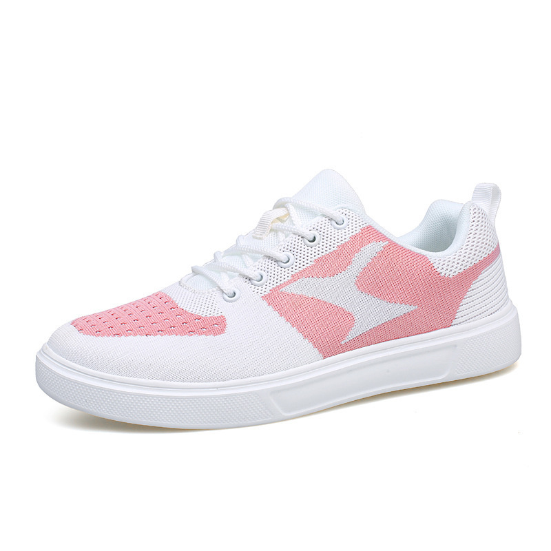 China Manufacturer EVA Lightweight Fly Knit Breathable Women Men's Flat Sports Walking Casual Footwear Unisex Sneakers Leisure Board Shoes