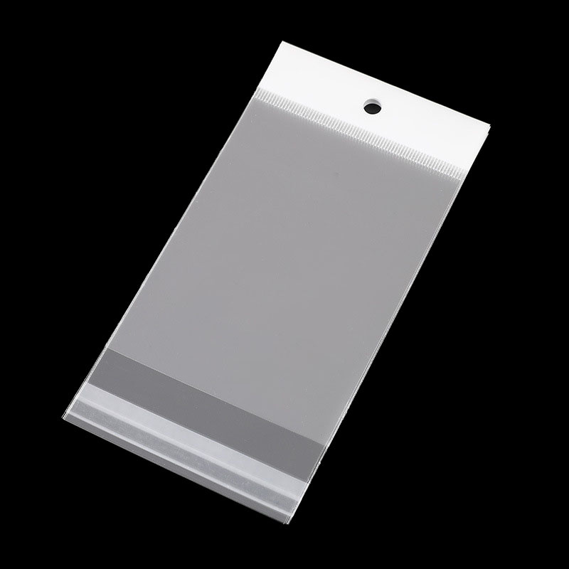 100PCS/Pack Adhesive Sealing Clear Resealable OPP Bags for Candy, Gifts, Crafts or Hairpin