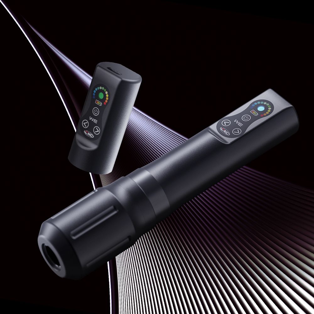 Dual Baterry Strong Power Tattoo Gun Body Tattoo Art Permanent Machine Wireless Rotary Professional Tattoo Pen