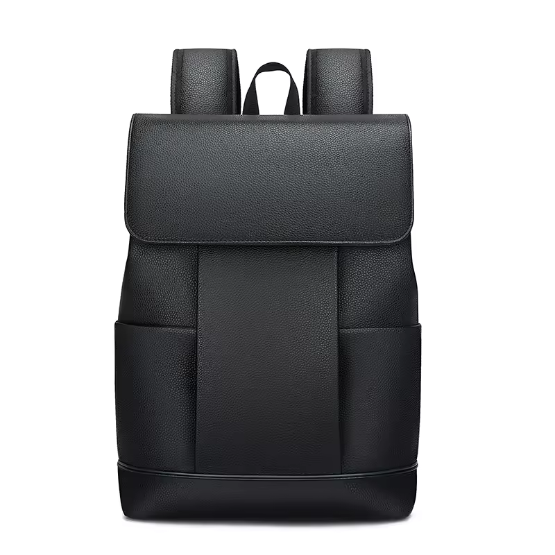 Wholesale Premium 15.6 Inch Laptop Backpack Customized Luxury Genuine Leather With Soft Pu Office Travel Trolley For Men Casual