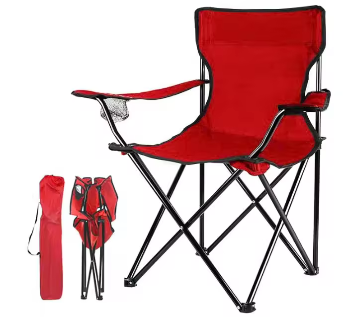 Hot Selling Modern Design Portable Folding Chair Stainless Steel Garden Beach Hiking Picnics Outdoor Furniture With Cup Holder