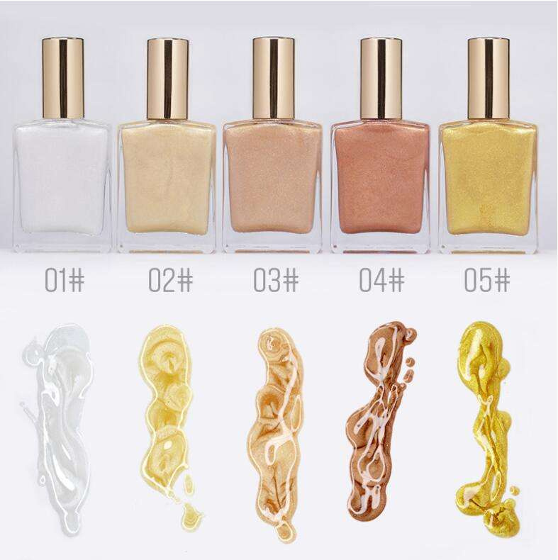 Private Label Shimmer Multicolored Beauty Makeup Liquid Loose Highlighter Spray Bottle Ingredients Mineral
