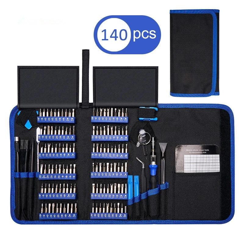 Precision Screwdriver Set 140 in 1 Cr-V Screwdriver Bit Magnetic Torx Hex Screw Driver Bits Electronics Repair Tool Kit