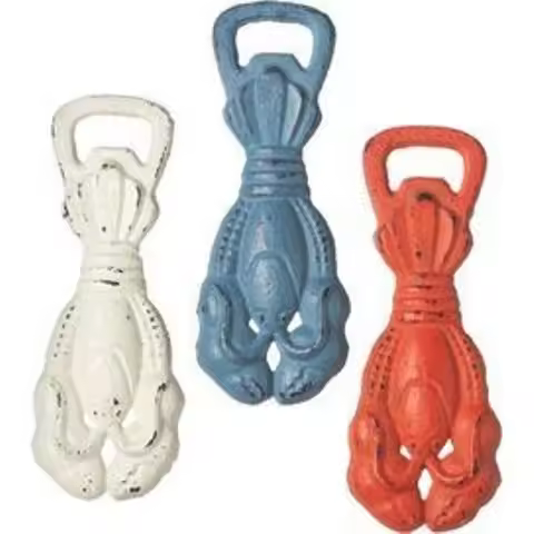 Decorative Golden High Quality Lobster Shape Bottle Openers Bar Decoration Home Ware Bar-ware Animals Customized Openers