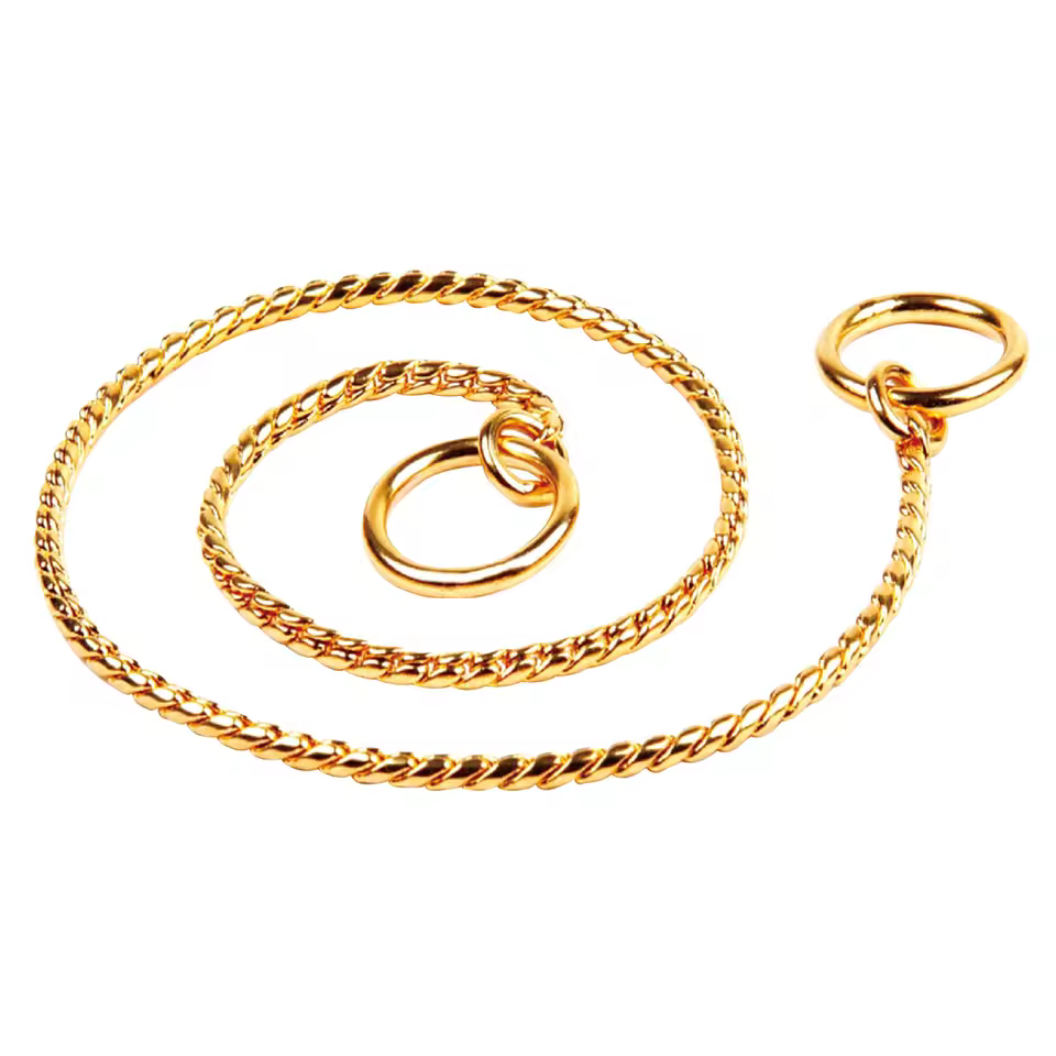 Premium Wholesale Solid Classic Dog Chain Collars And Leashes Quality Copper Pet Training Snake Chain