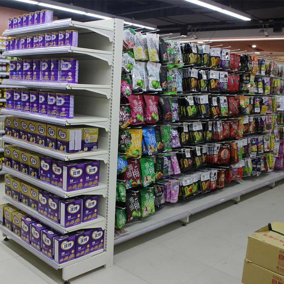 Gondola Metal Shelving Dimensions Supermarket Grocery Store Corner Rack Shelf