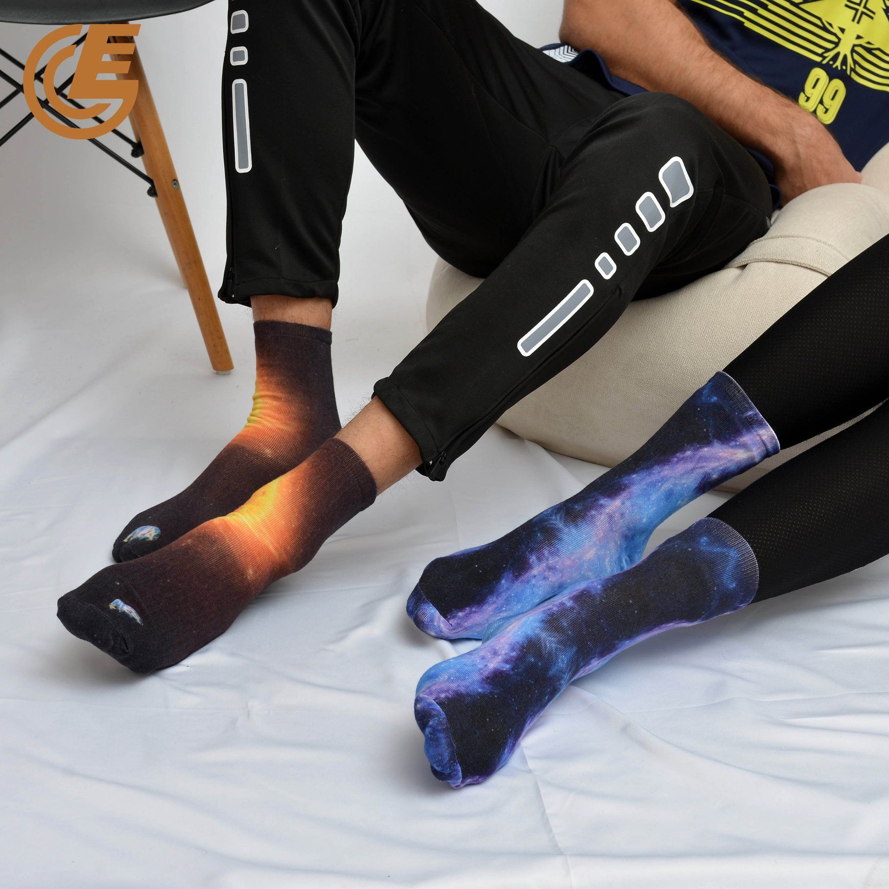 Qlm-344-11 3D Digital Printed with Pictures Socks Cotton Socks Polyester Socks